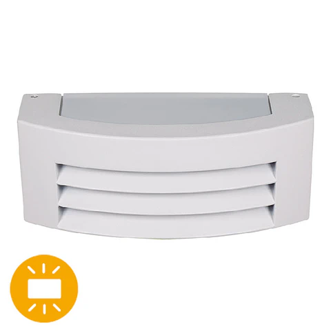 Aplique MISSISSIPI IP44 1xE27 C.29xL.12,5xAlt.10cm alumínio + policarbonato (PC)