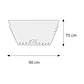 Plafond DANIELA 12xE14+10xG4 (12V)+237x0.06W LED C.90xL.70xAlt.33cm cromado - Thumbnail 2