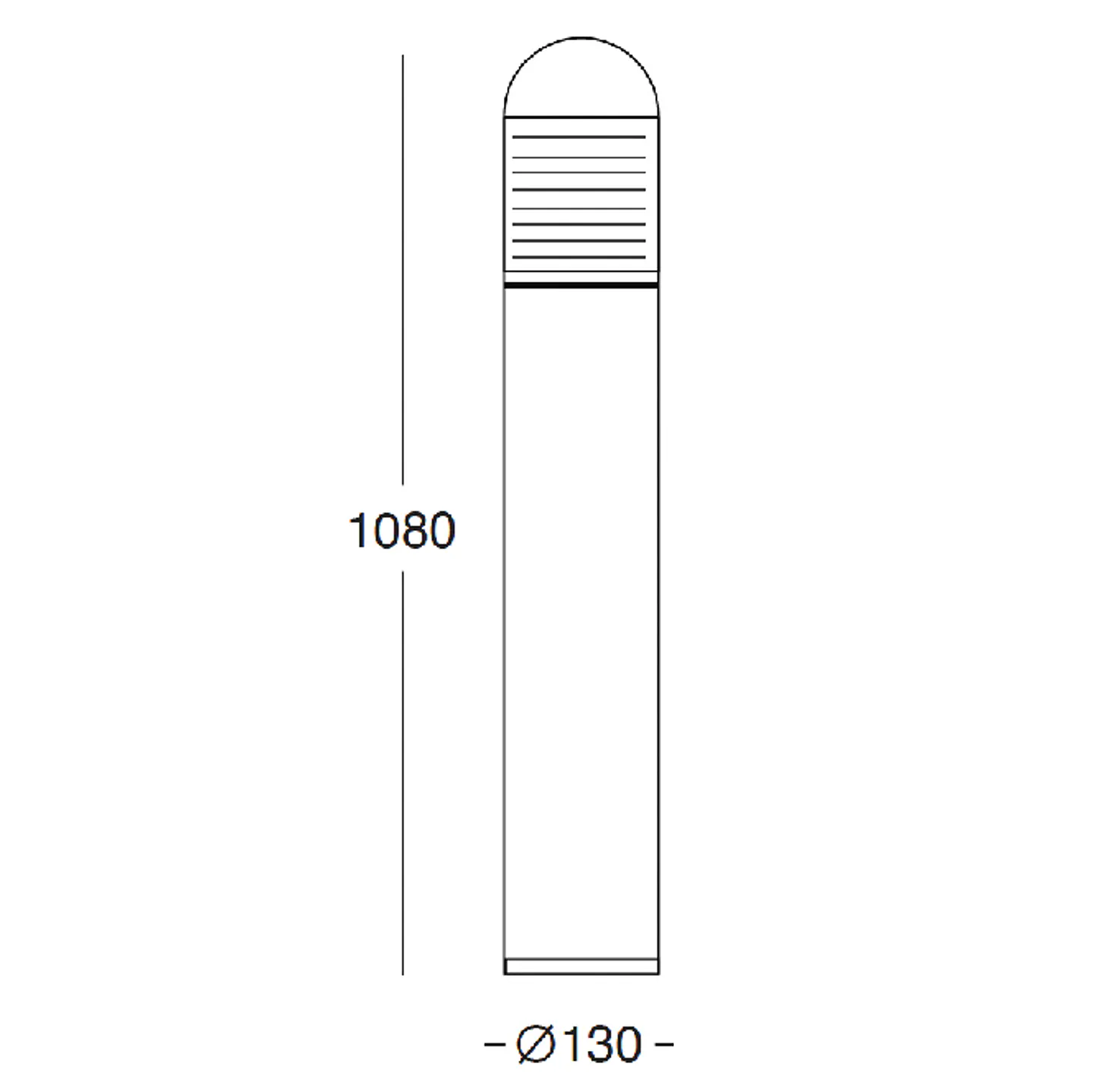 Pilar MINUS IP54 1xE27 Alt.108xD.13cm antracite 2