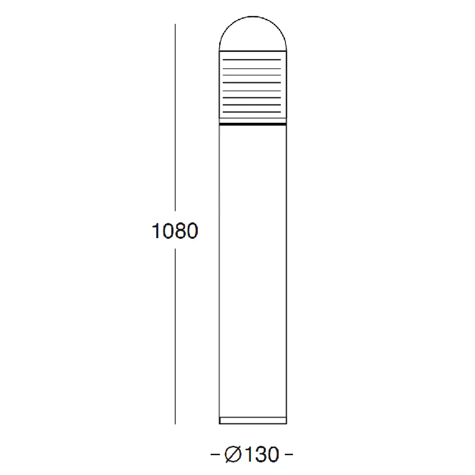 Pilar MINUS IP54 1xE27 Alt.108xD.13cm antracite 2