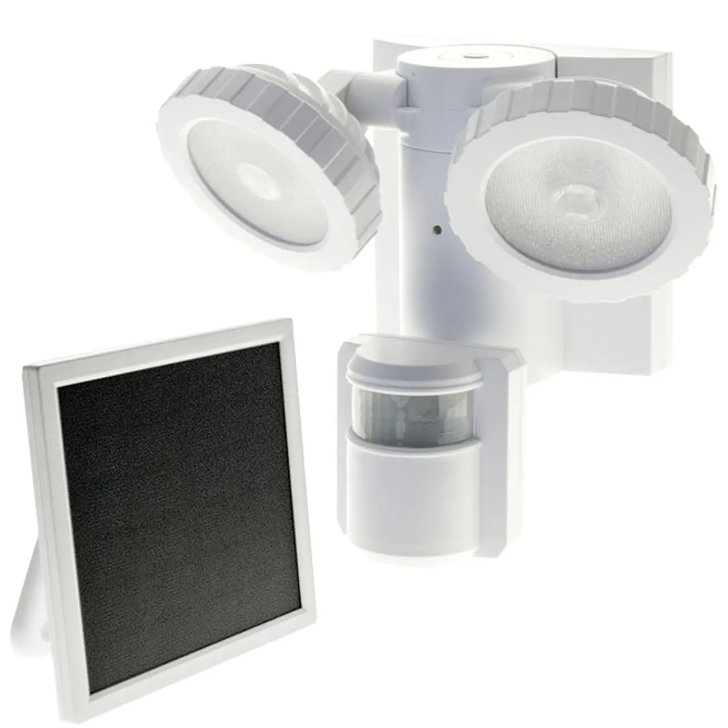 Projector VIVALDI com sensor e painel solar IP44 2x1,2W LED 500lm 5483K C.18,7xL.12xAlt.20cm branco 1