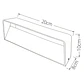 Aplique ETEL 6W LED 520lm 3000K C.20xL.8xAlt.10cm branco - Thumbnail 3