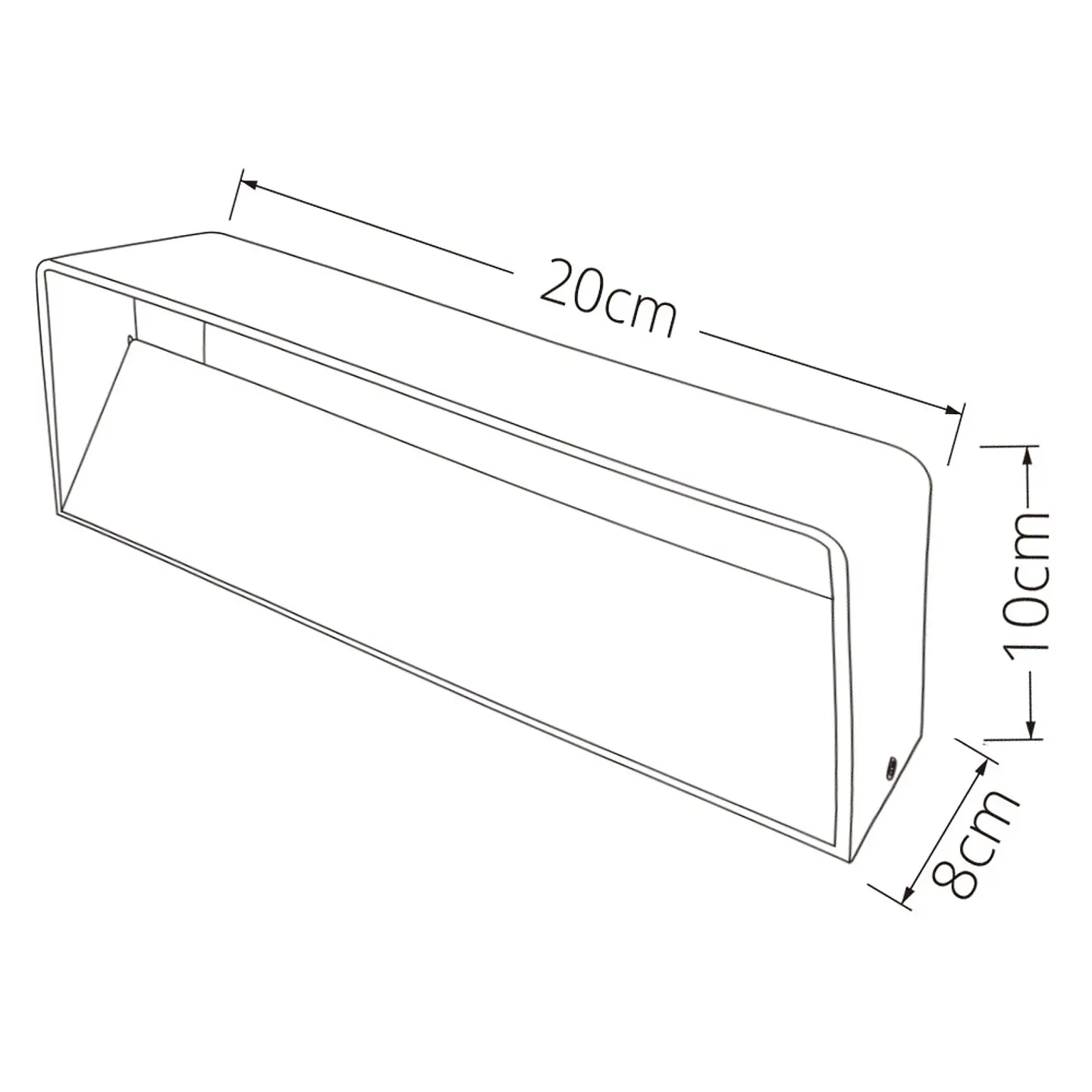 Aplique ETEL 6W LED 520lm 4000K C.20xL.8xAlt.10cm branco 3