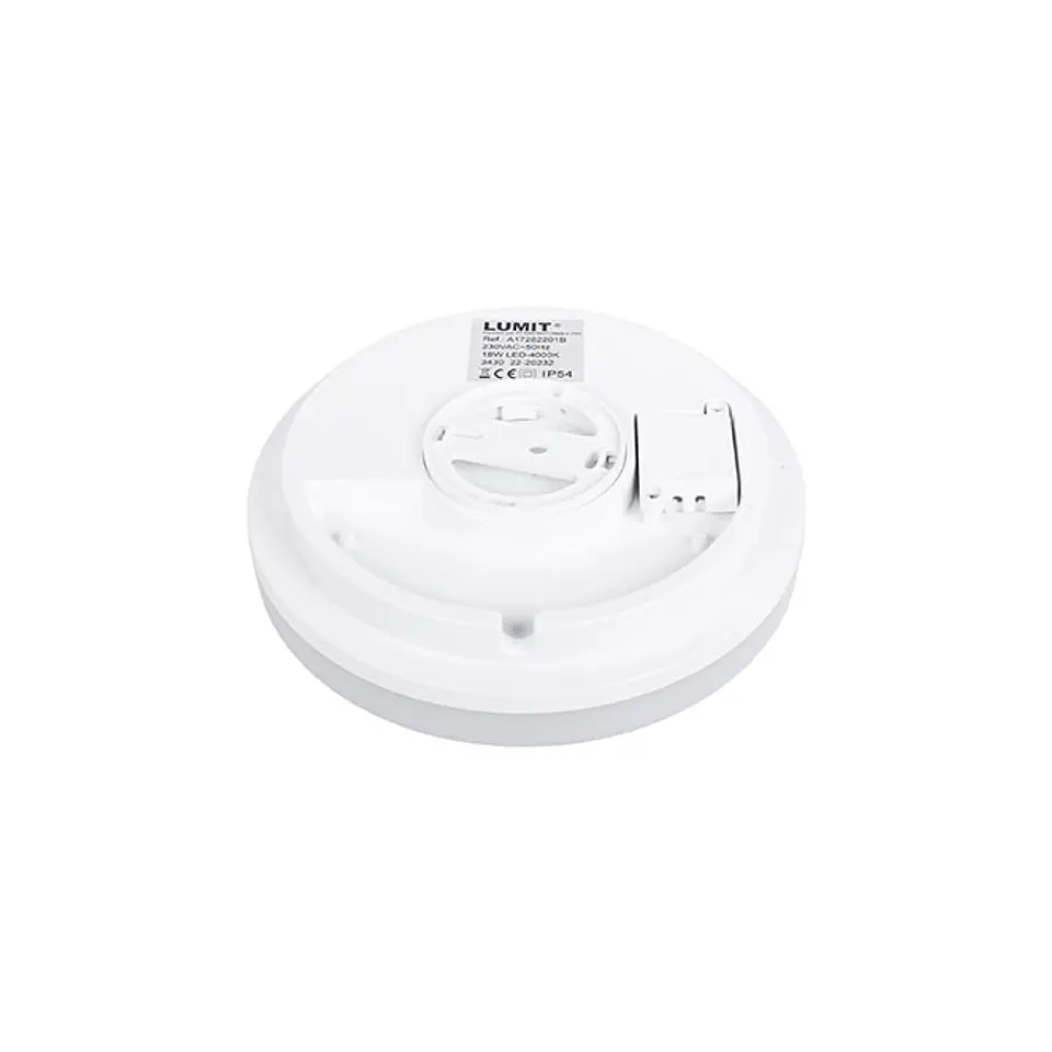 Plafond MEDINA pequeno IP54 1x18W LED 1440lm 4000K Alt.5,5xD.23cm branco 2