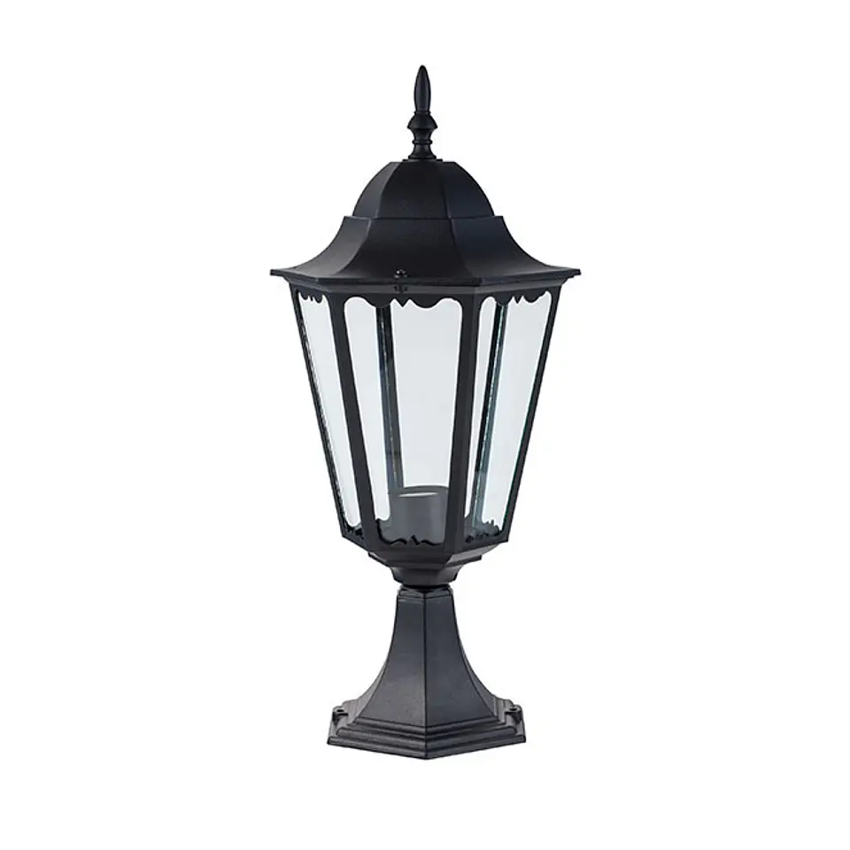 Pilar LISA pequeno IP34 1xE27 Alt.40xD.17cm preto 1
