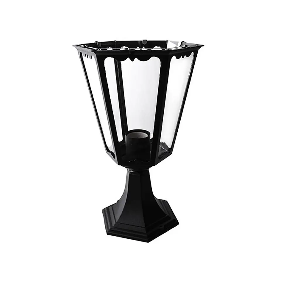 Pilar LISA pequeno IP34 1xE27 Alt.40xD.17cm preto 3
