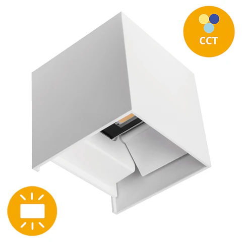Aplique SOR IP65 2x5W LED CCT 3000/4000/6500K C.10xL.10xAlt.10cm