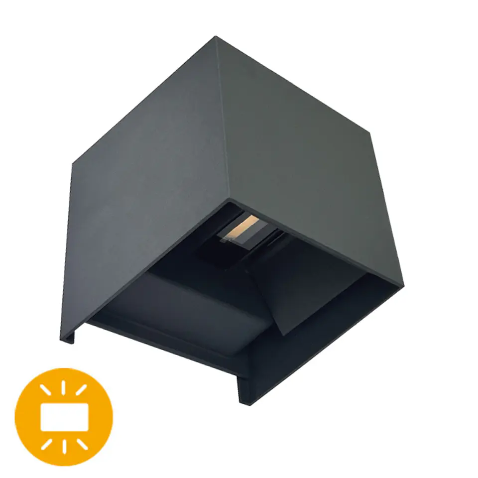 Aplique SOR IP65 2x5W LED 600lm 4000K C.10xL.10xAlt.10cm antracite 1