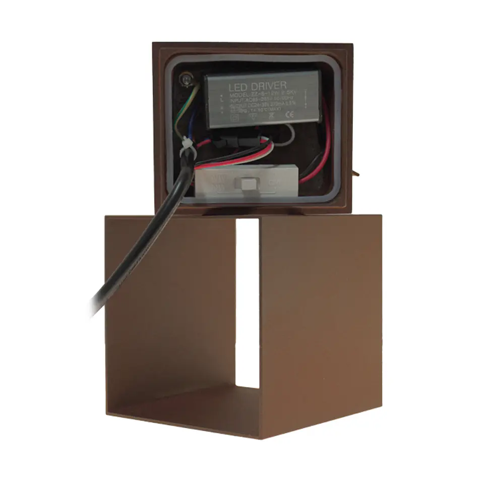 Aplique SOR IP65 2x5W LED CCT 3000/4000/6500K C.10xL.10xAlt.10cm cor ferrugem 2