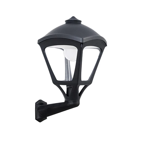 Aplique SERGIO 1xE27 30W botão CCT (2cores) IP55 C.33xL.39xAlt.58,5cm resina preta