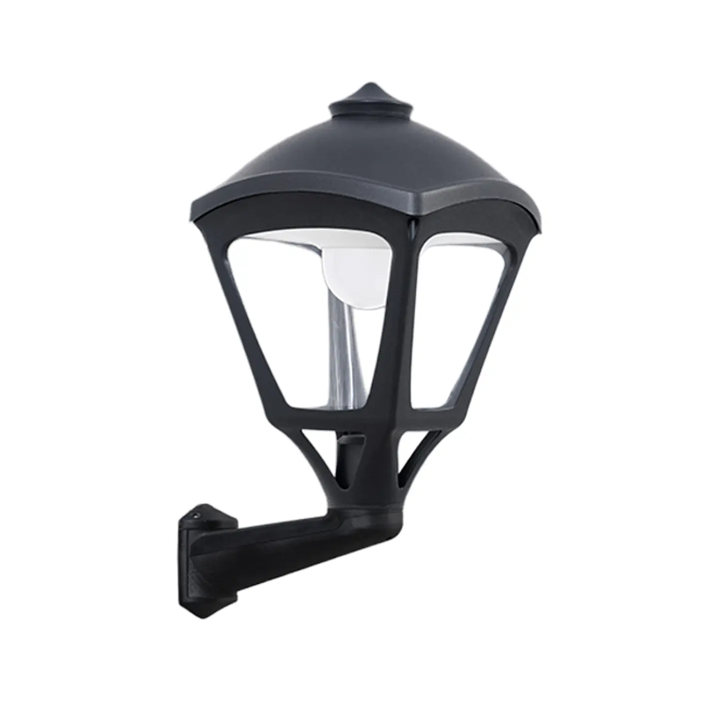 Aplique SERGIO 1xE27 30W botão CCT (2cores) IP55 C.33xL.39xAlt.58,5cm resina preta 1