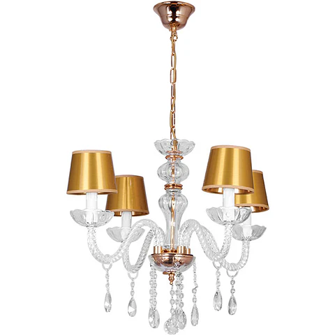 Candeeiro de tecto ADELINA 4xE14 Alt.Reg.xD.40cm dourado