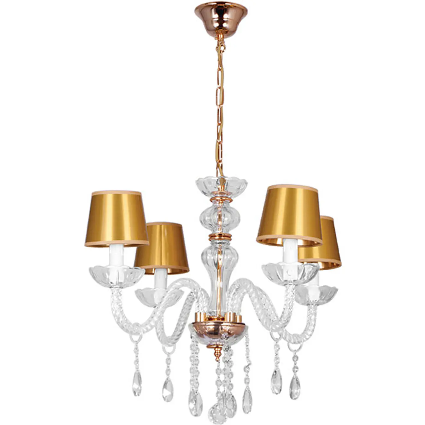 Candeeiro de tecto ADELINA 4xE14 Alt.Reg.xD.40cm dourado 1