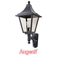 Aplique LINEK quadrado IP43 1xE27 C.18xL.23xAlt.44cm preto - Thumbnail 1