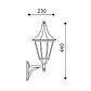Aplique BURNEY hexagonal IP43 1xE27 C.17,5xL.23xAlt.44xD.19cm preto - Thumbnail 2