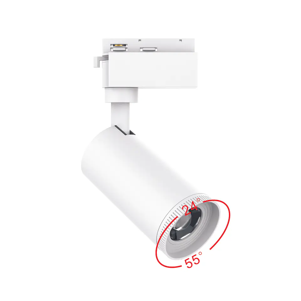 Foco para calha ARGOS (2 condutores) 30W LED CCT C.7,5xL.8xAlt.23cm 2