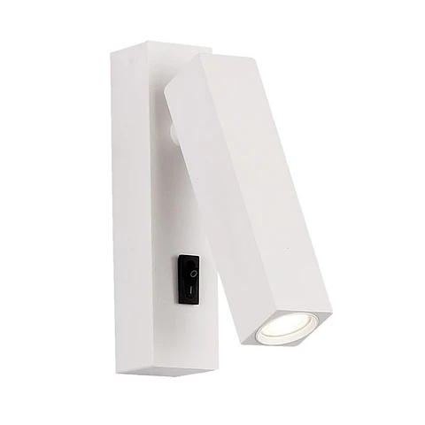 Aplique 9250 orientável 3W LED 210lm 4000K C.3,5xL.3xAlt.14cm branco