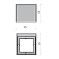 Aplique GINEVRA IP65 1xG9 C.9,5xL.11xAlt.8,2cm alumínio+vidro - Thumbnail 2