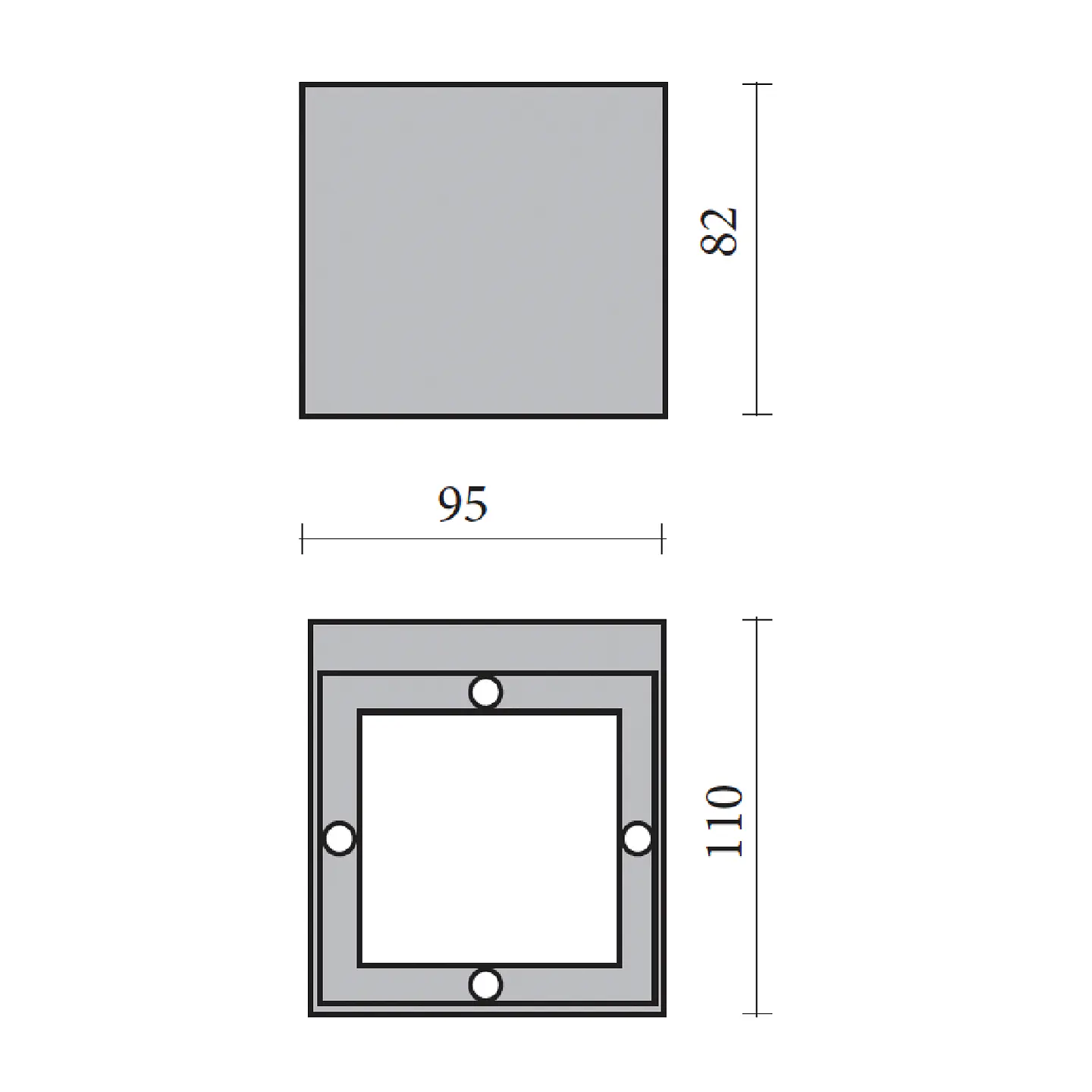 Aplique GINEVRA IP65 1xG9 C.9,5xL.11xAlt.8,2cm alumínio+vidro cor ferrugem 2