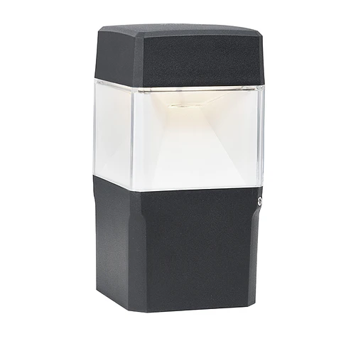 Pilar ELISA 1xGX53 10W botão CCT (3cores) IP55 C.12,6xL.12,6xAlt.25cm resina