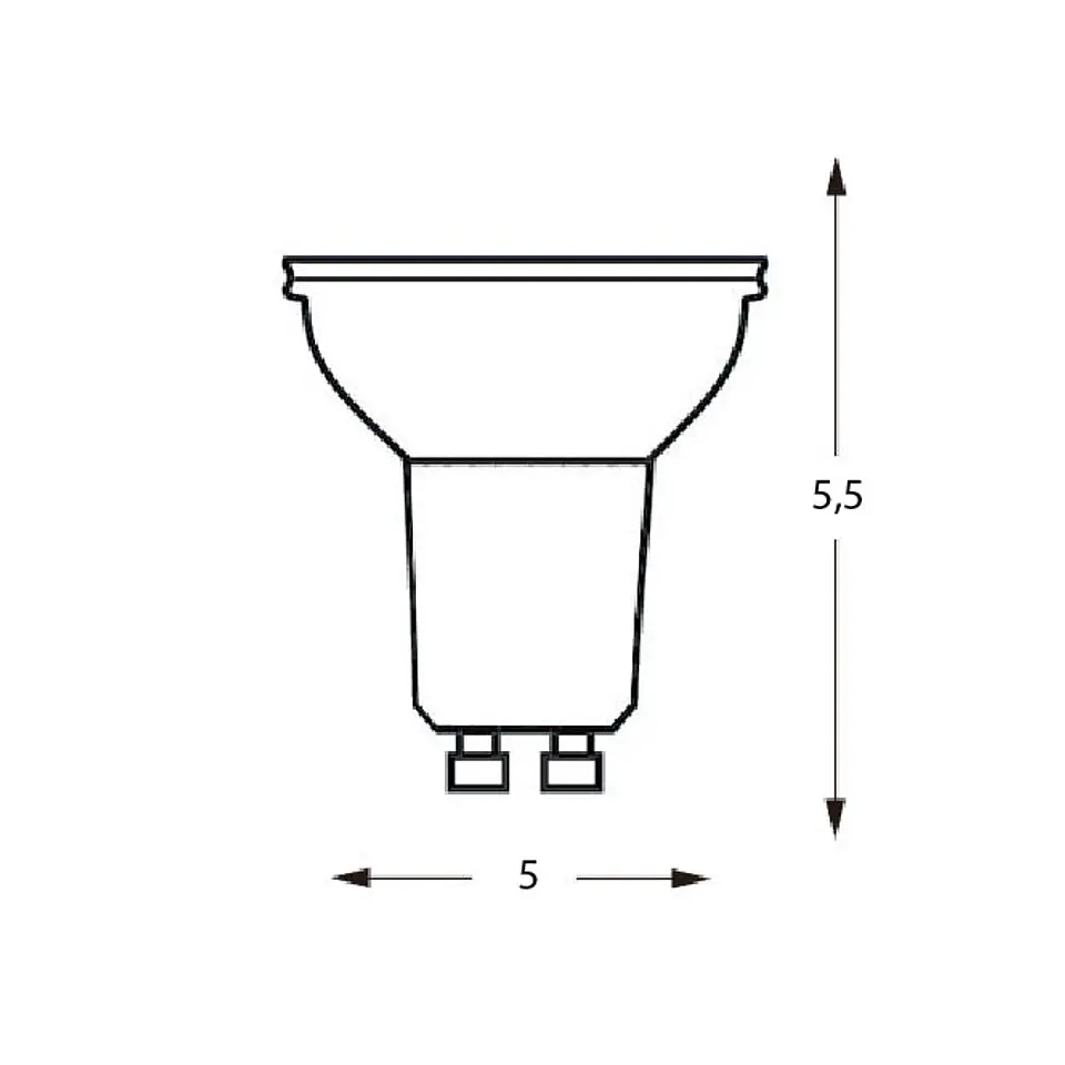 Lâmpada GU10 VALUE PLUS LED 6W 2700K 620lm 300cd 100° 2
