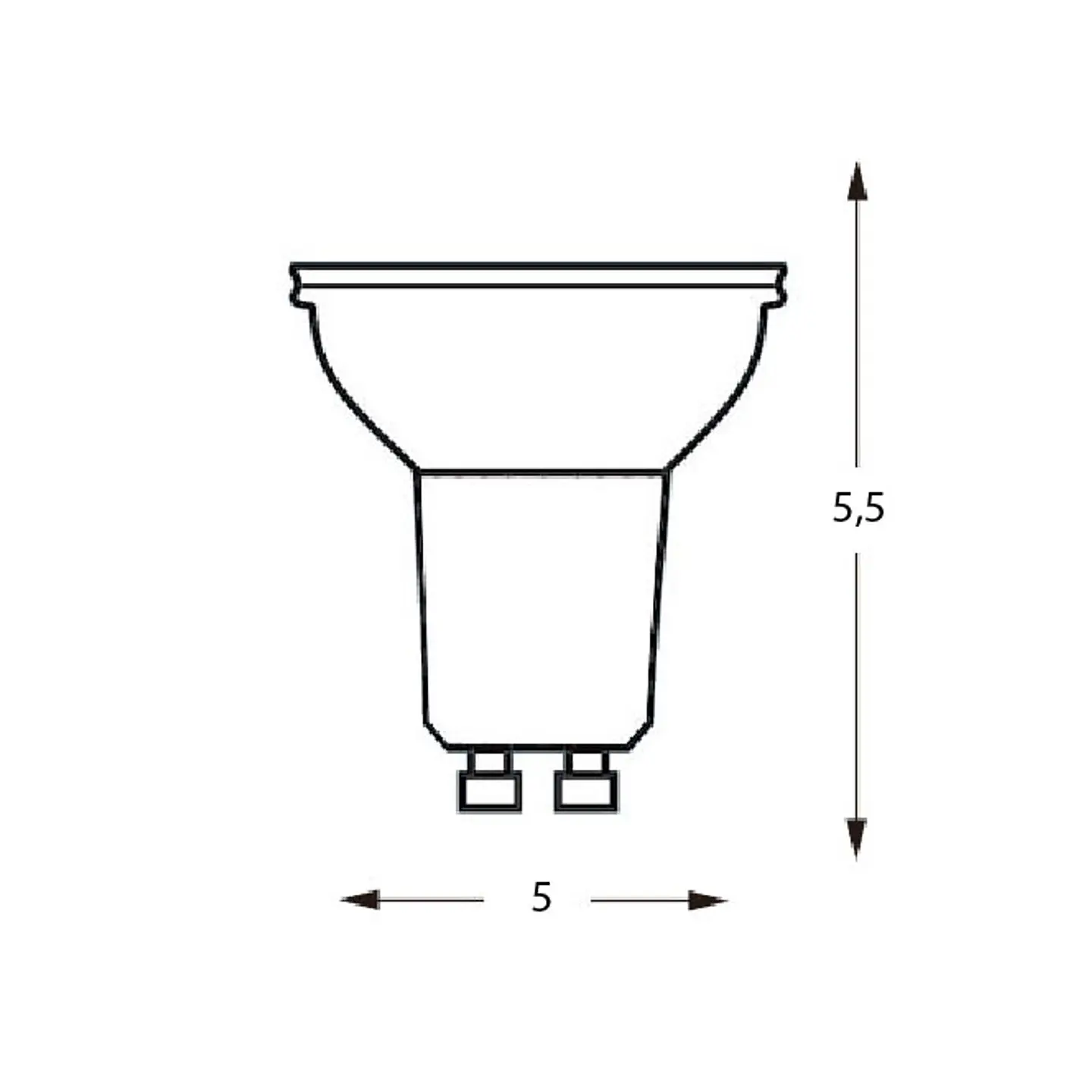 Lâmpada GU10 VALUE PLUS LED 6W 6400K 620lm 300cd 100° 2