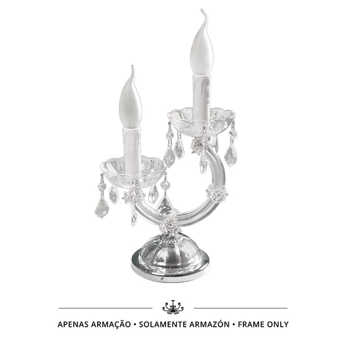 Candeeiro de mesa M.TERESA 2xE14 (só armação sem cristais incluídos) 1