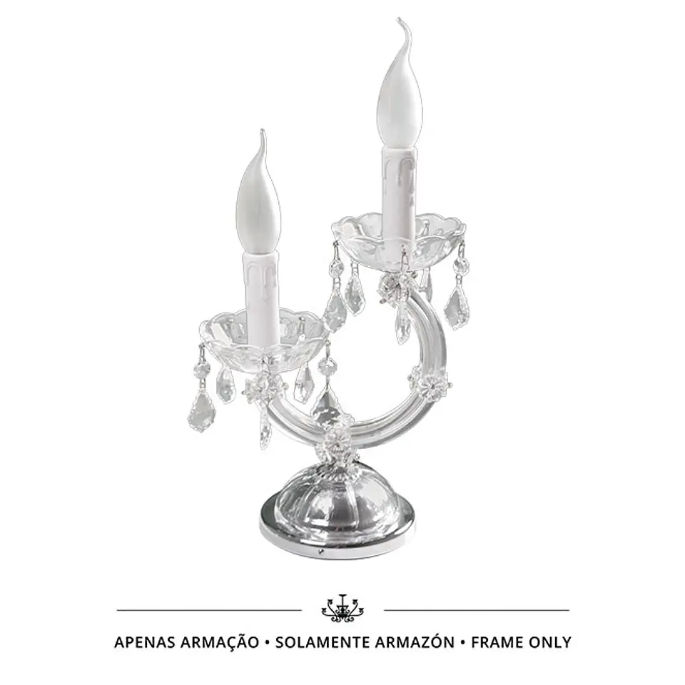 Candeeiro de mesa M.TERESA 2xE14 (só armação sem cristais incluídos) 1