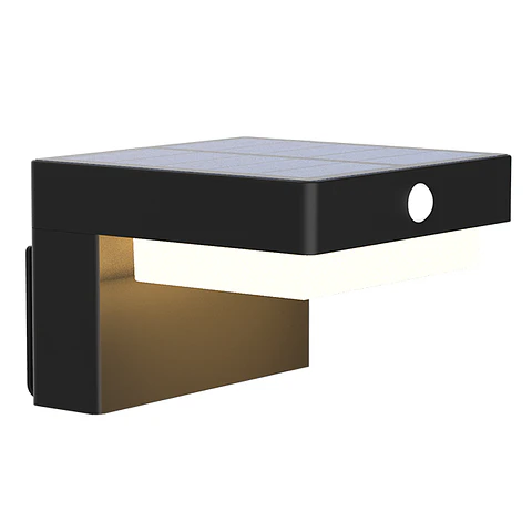 Aplique solar ARDENA com sensor IP44 5W LED 400lm 4000K preto