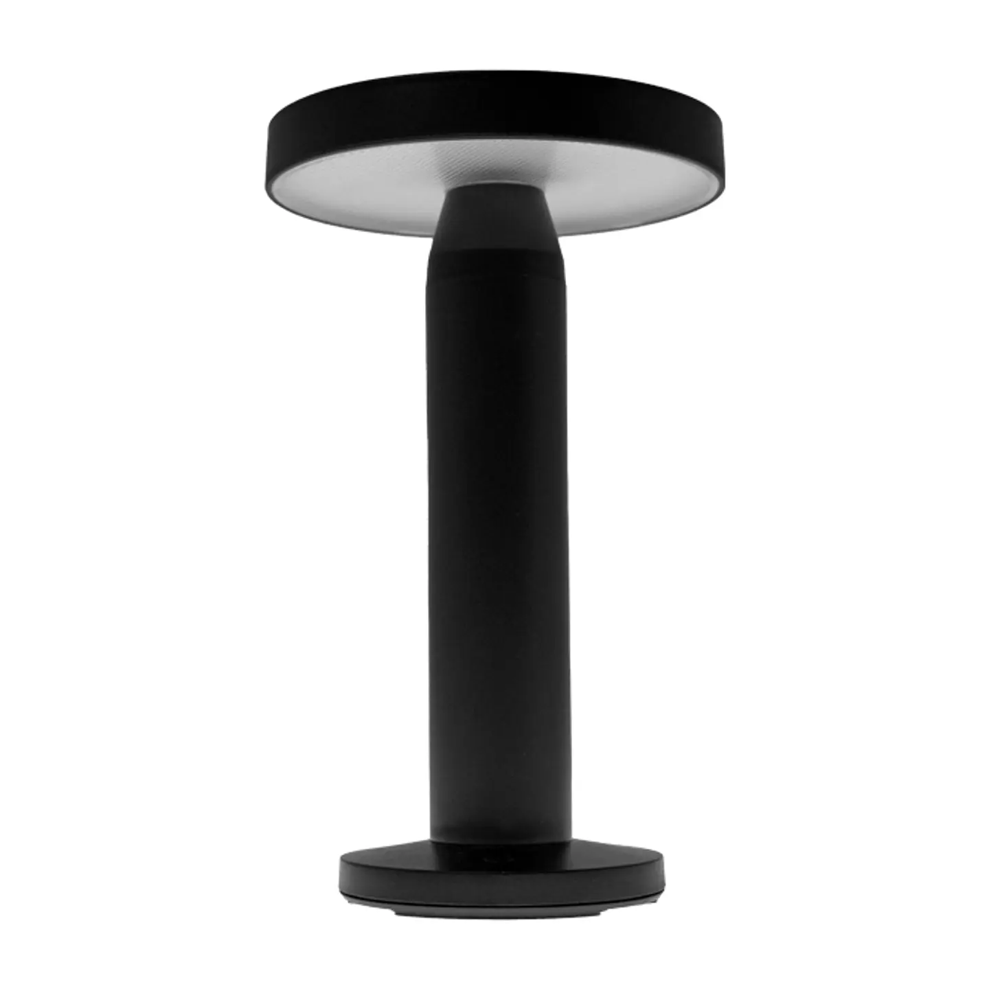 Candeeiro de mesa ALCAIDE IP44 2W LED 180lm 2700K Alt.21,7xD.13cm Solar preto c/carregador USB/USB-C 1