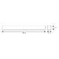 Barra suspensa LINEX B2 60cm 20W LED 1600lm 4000K 110° C.58xL.6xAlt.Reg.cm alumínio - Thumbnail 3