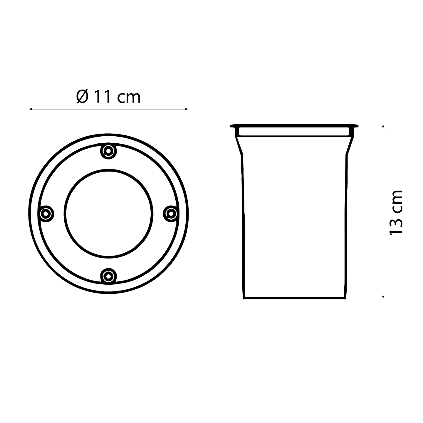 Foco de encastrar solo BIGORNE redondo IP65 1xGU10 Alt.0,4xD.11cm Níquel 2