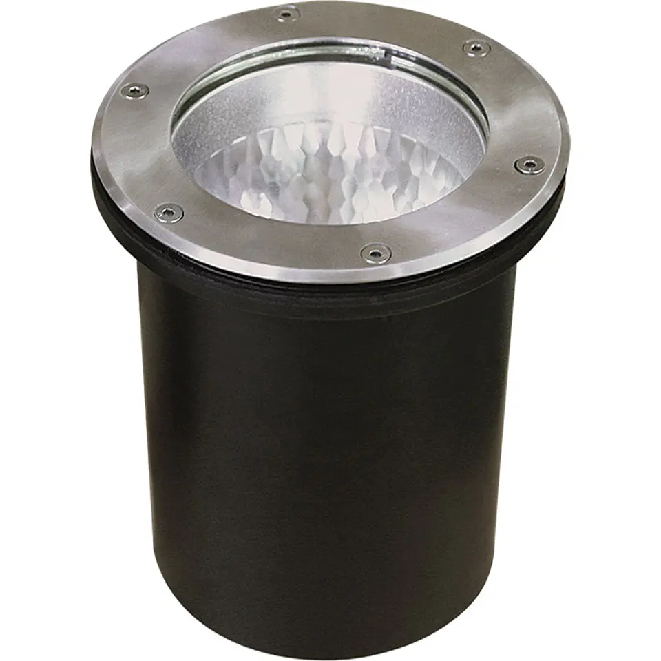 Foco de encastrar solo BIGORNE redondo IP65 1xE27 Alt.0,5xD.21cm níquel 1