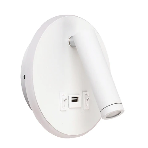 Aplique MATSYS 11W LED 657lm 4000K, porta USB C.9xL.4xAlt.120cm
