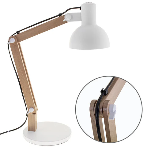 Candeeiro de mesa DARCI 1xE27 Alt.Reg.xD.35cm / natural