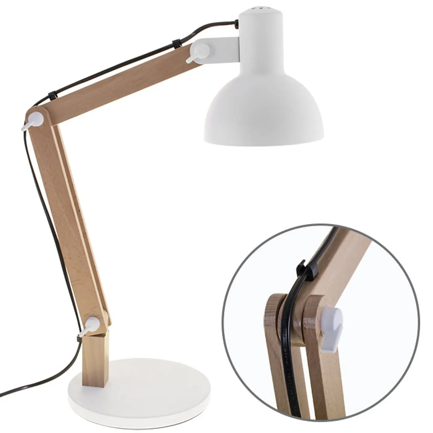 Candeeiro de mesa DARCI 1xE27 Alt.Reg.xD.35cm / natural 1