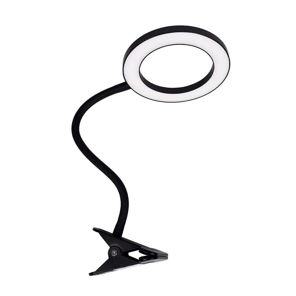Candeeiro de mesa NICE com mola 9W LED CCT 3000-4000-6500K em preto 1