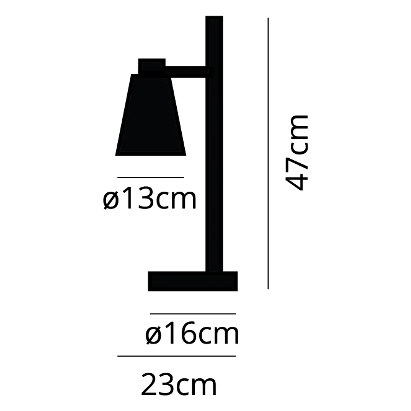 Candeeiro de mesa DALVA 1xE27 Alt.47xD.23cm preto/madeira natural 2
