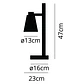 Candeeiro de mesa DALVA 1xE27 Alt.47xD.23cm preto/madeira natural - Thumbnail 2