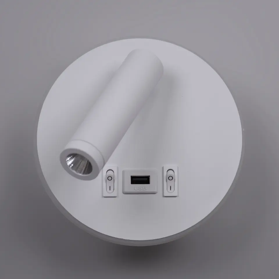 Aplique MATSYS 11W LED 657lm 4000K, porta USB C.9xL.4xAlt.120cm 2