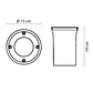 Foco de encastrar solo BIGORNE redondo IP65 1xE27 Alt.0,4xD.15cm níquel - Thumbnail 2