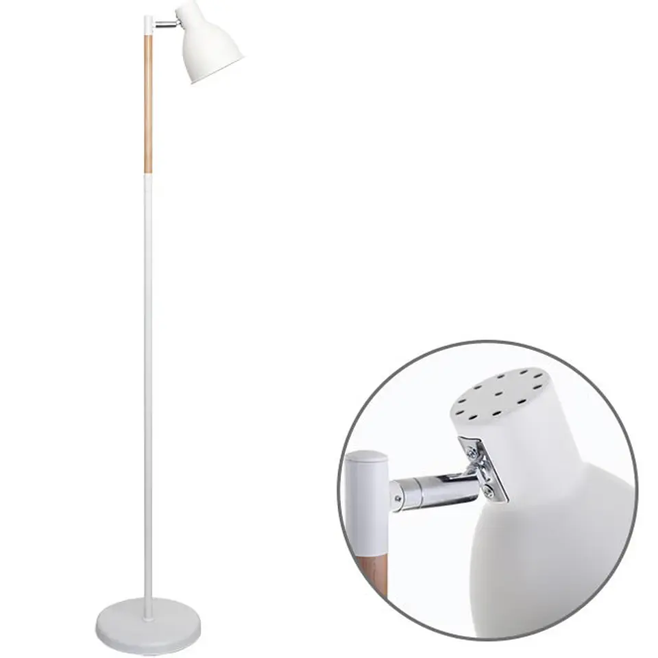 Candeeiro de pé DELZA 1xE27 Alt.147xD.33cm / natural 1