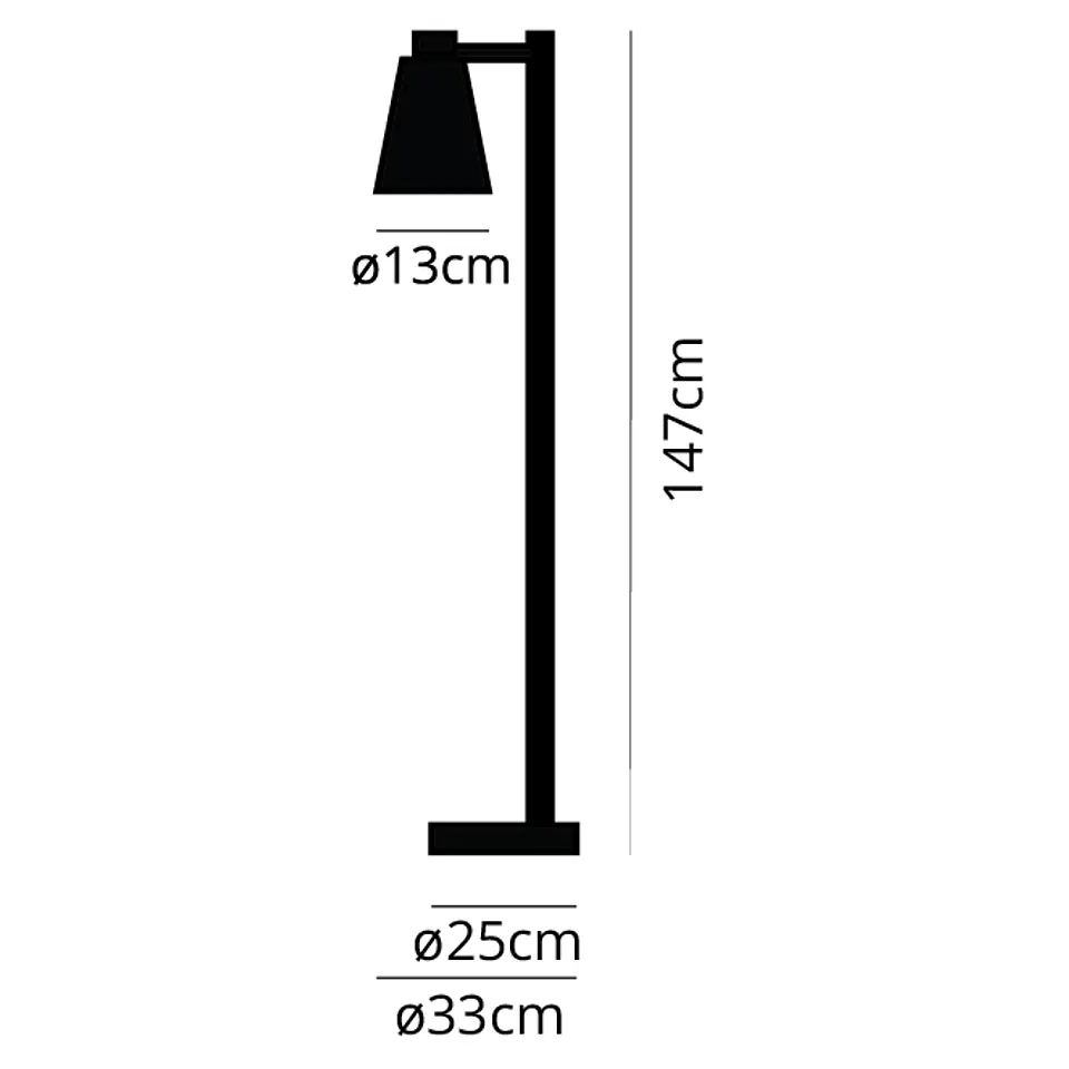 Candeeiro de pé DELZA 1xE27 Alt.147xD.33cm / natural 3