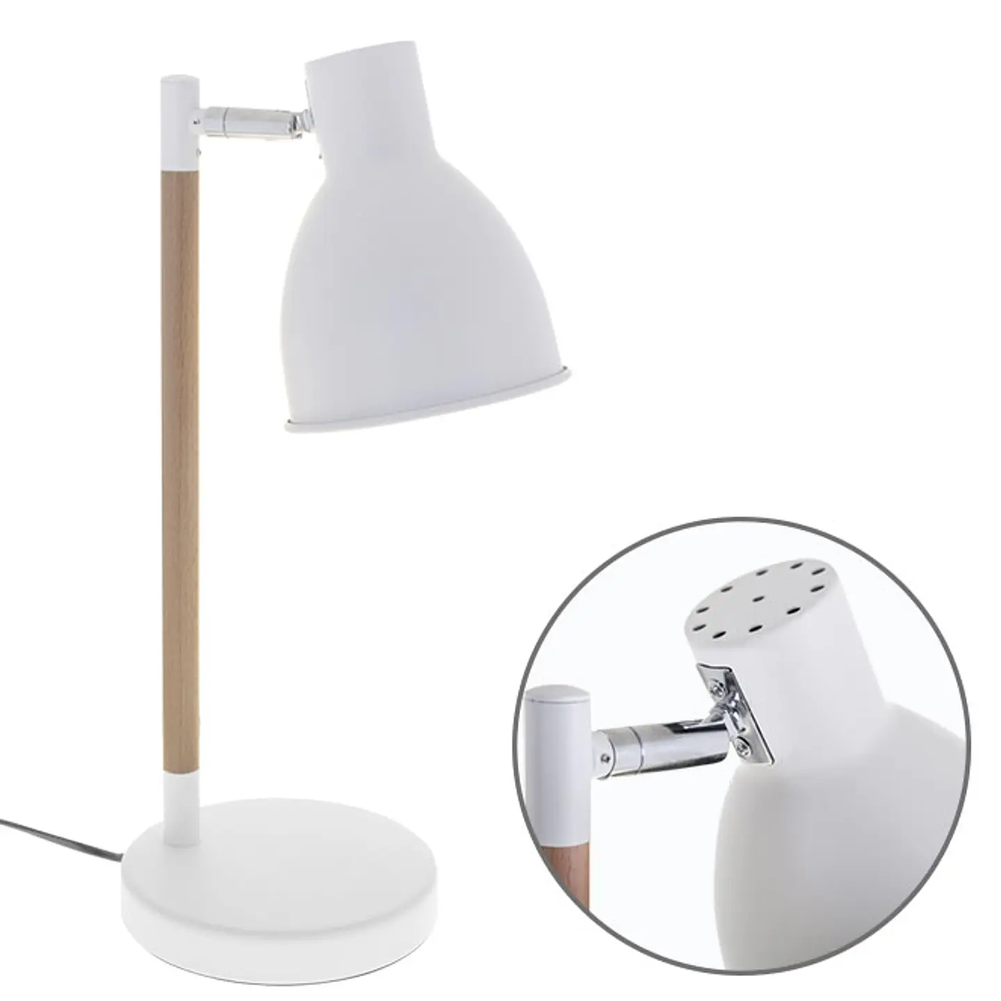 Candeeiro de mesa DELZA 1xE27 Alt.45xD.25cm / natural 1