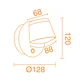Aplique MYRIAM 10W LED 625lm 4000K C.12xL.12,8xAlt.12cm - Thumbnail 3