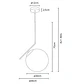 Suspensão AIMEE 1xE27 Alt.Reg.xD.44cm - Thumbnail 2