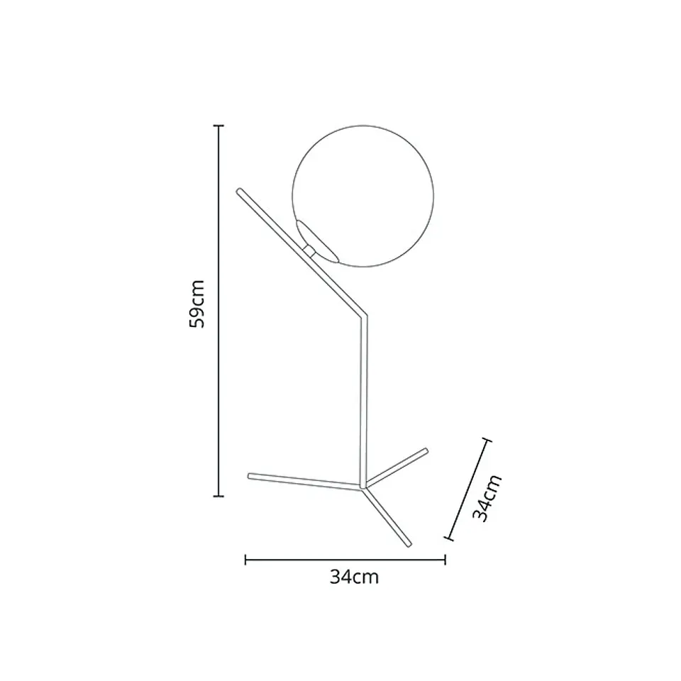 Candeeiro de mesa AIMEE 1xE27 C.34xL.34xAlt.59cm 2