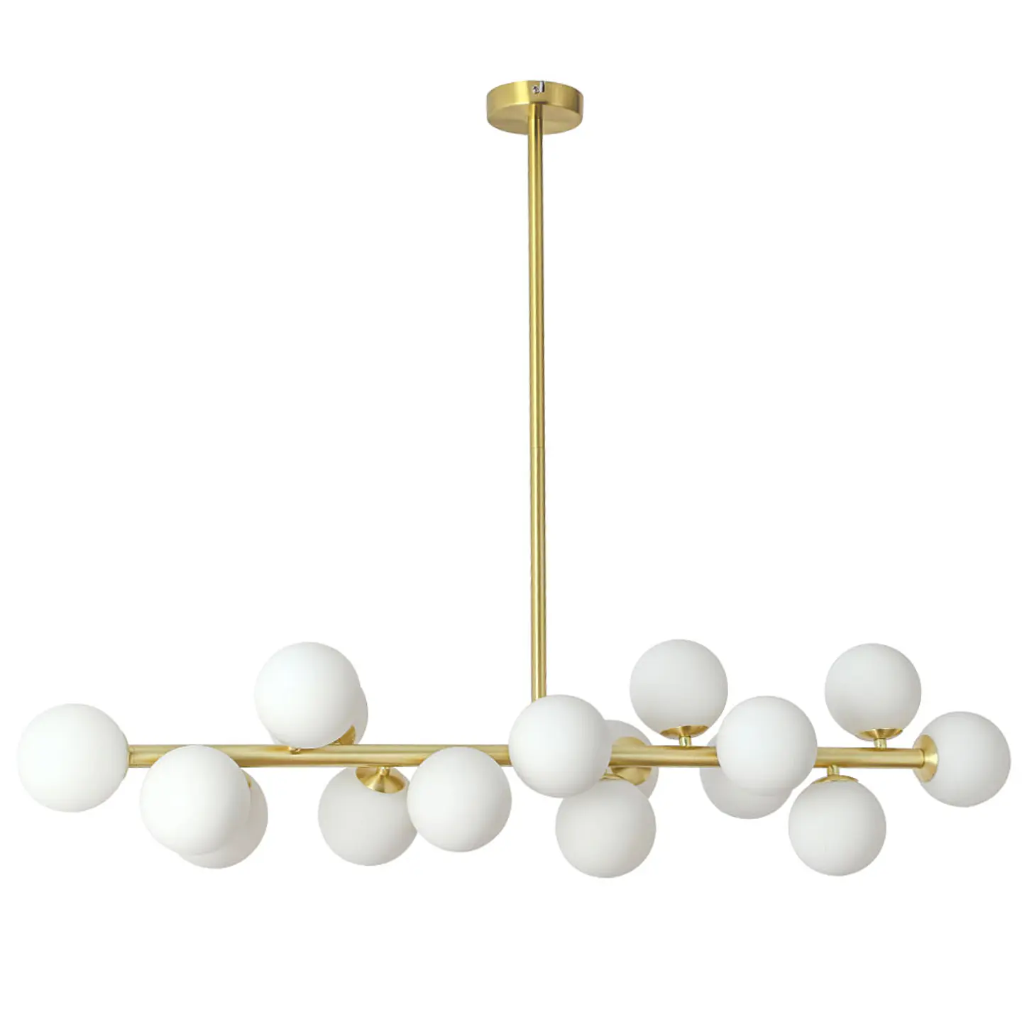 Candeeiro de tecto ANALU 16xG9 C.110xL.35xAlt.80cm dourado/branco 1