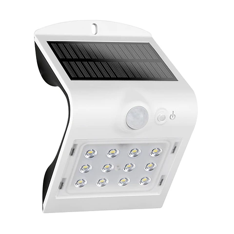 Aplique solar SOLARIS IP65 1,5W 220lm LED 4000K+LED traseiro 4000K C.9,65xL.7,94xAlt.14,49cm