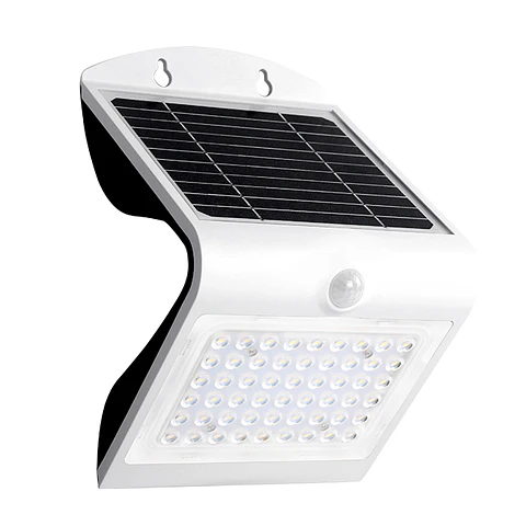 Aplique solar SOLARIS IP65 4W 500lm LED 4000K+LED traseiro 4000K C.14xL.11,48xAlt.21,11cm
